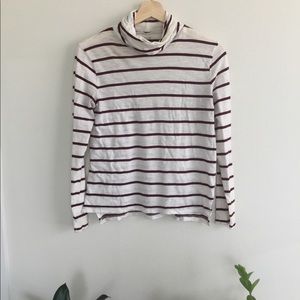 Madewell Whisper Cotton Turtleneck Welton Stripe